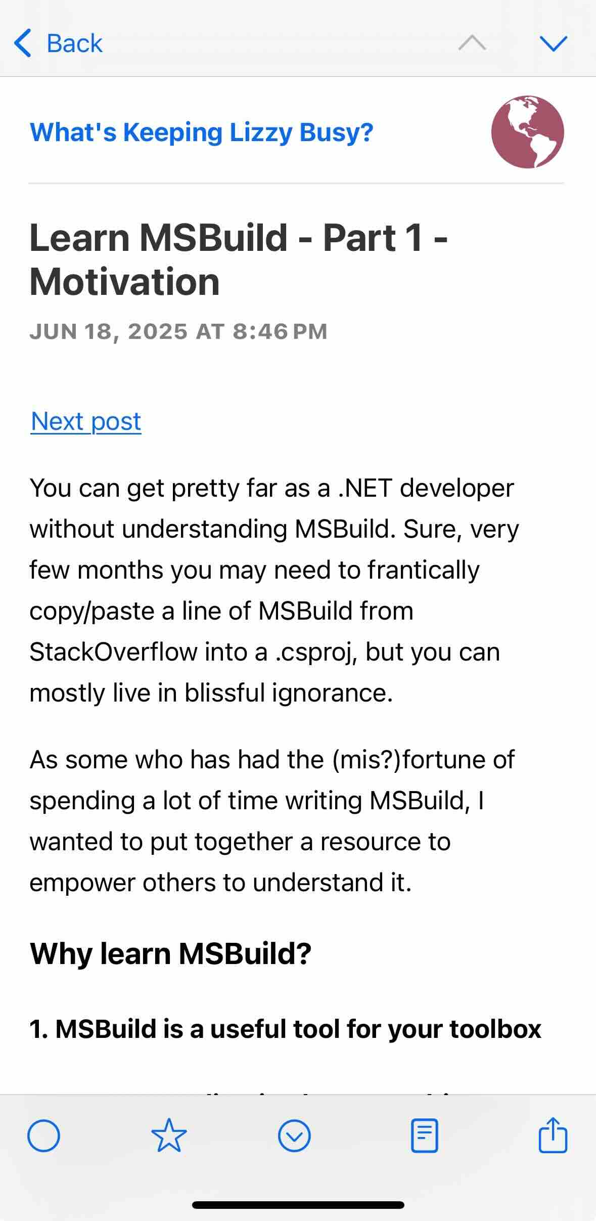 Showcase of RSS feed